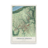 Map of Crescent Springs, Kentucky, 12 x 18 inch unframed archival matte print