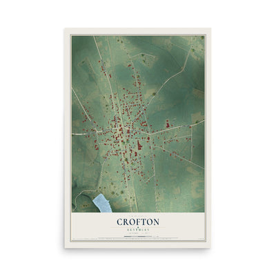 Map of Crofton, Kentucky, 12 x 18 inch unframed archival matte print