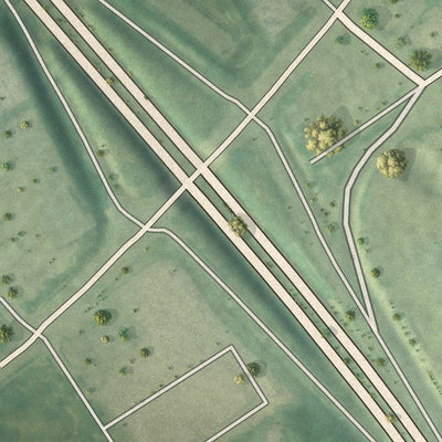 Close-up of the map of Crossgate, Kentucky print showing street and building detail