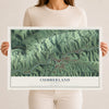 Map of Cumberland, Kentucky, 12 x 18 inch unframed archival matte print