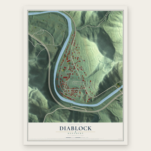 Diablock, Kentucky map print, the full design