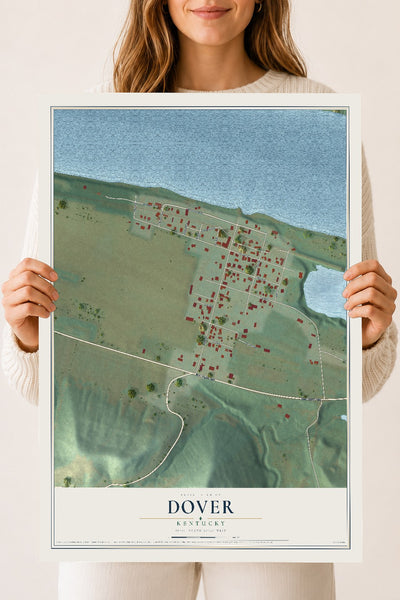 Map of Dover, Kentucky, 18 x 24 inch unframed archival matte print