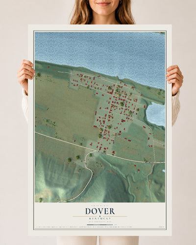 Map of Dover, Kentucky, 24 x 36 inch unframed archival matte print