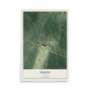 Map of Ekron, Kentucky, 12 x 18 inch unframed archival matte print