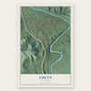 Emlyn, Kentucky map print, the full design