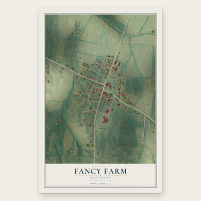 Fancy Farm, Kentucky map print, the full design