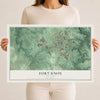 Map of Fort Knox, Kentucky, 12 x 18 inch unframed archival matte print