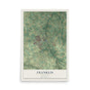 Map of Franklin, Kentucky, 12 x 18 inch unframed archival matte print