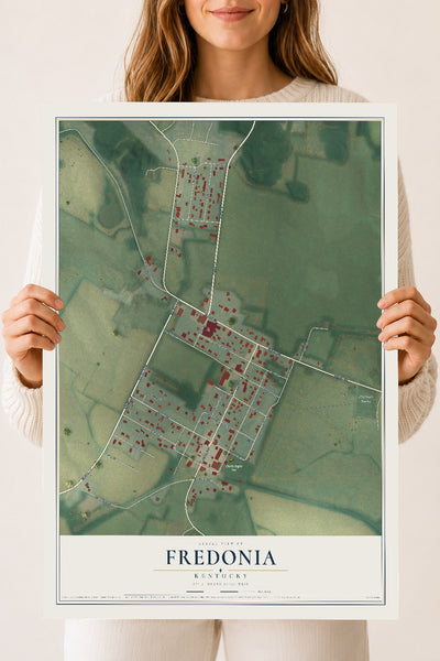 Map of Fredonia, Kentucky, 18 x 24 inch unframed archival matte print
