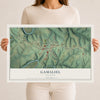 Map of Gamaliel, Kentucky, 12 x 18 inch unframed archival matte print