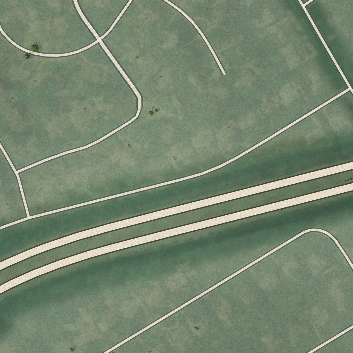 Close-up of the map of Glenview Manor, Kentucky print showing street and building detail