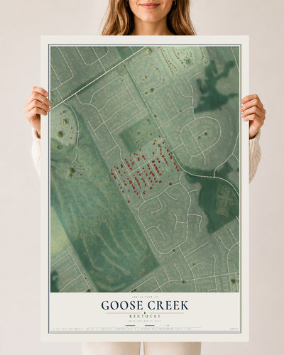 Map of Goose Creek, Kentucky, 24 x 36 inch unframed archival matte print