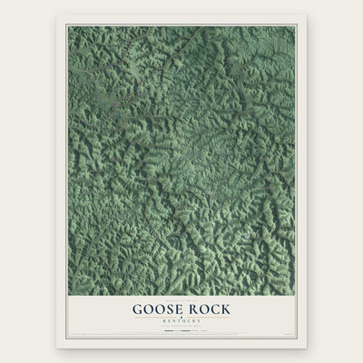 Goose Rock, Kentucky map print, the full design