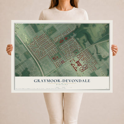 Map of Graymoor-Devondale, Kentucky, 24 x 36 inch unframed archival matte print