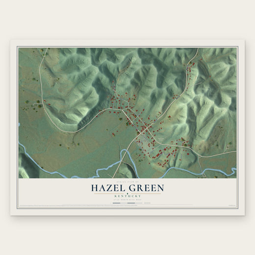 Hazel Green, Kentucky map print, the full design