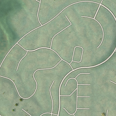 Second close-up of the map of Hills and Dales, Kentucky print showing more streets and buildings