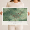 Map of Hurstbourne Acres, Kentucky, 12 x 18 inch unframed archival matte print