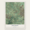 Jessamine, Kentucky map print, the full design