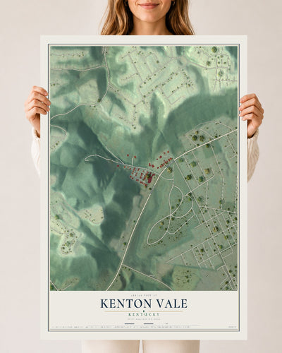 Map of Kenton Vale, Kentucky, 24 x 36 inch unframed archival matte print