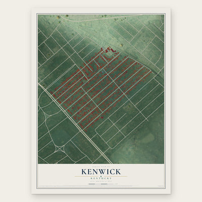 Kenwick, Kentucky map print, the full design