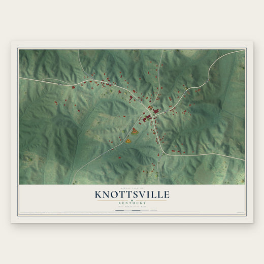 Knottsville, Kentucky map print, the full design