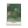 Map of LaFayette, Kentucky, 12 x 18 inch unframed archival matte print