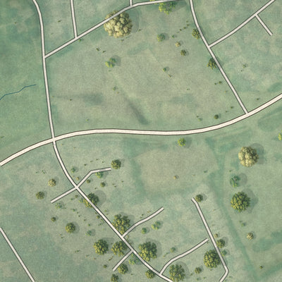 Second close-up of the map of Langdon Place, Kentucky print showing more streets and buildings