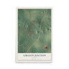 Map of Lebanon Junction, Kentucky, 12 x 18 inch unframed archival matte print