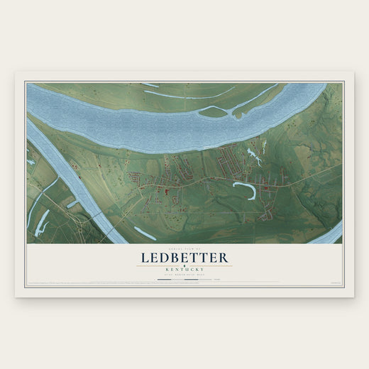 Ledbetter, Kentucky map print, the full design