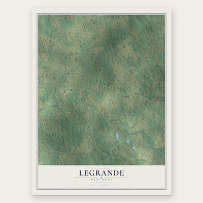LeGrande, Kentucky map print, the full design