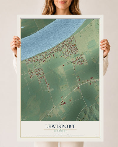 Map of Lewisport, Kentucky, 24 x 36 inch unframed archival matte print