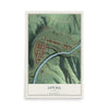 Map of Loyall, Kentucky, 12 x 18 inch unframed archival matte print