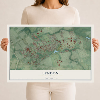 Map of Lyndon, Kentucky, 12 x 18 inch unframed archival matte print