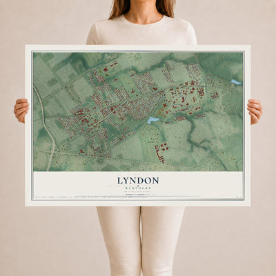 Map of Lyndon, Kentucky, 24 x 36 inch unframed archival matte print