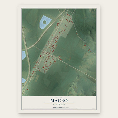 Maceo, Kentucky map print, the full design