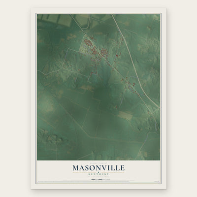 Masonville, Kentucky map print, the full design
