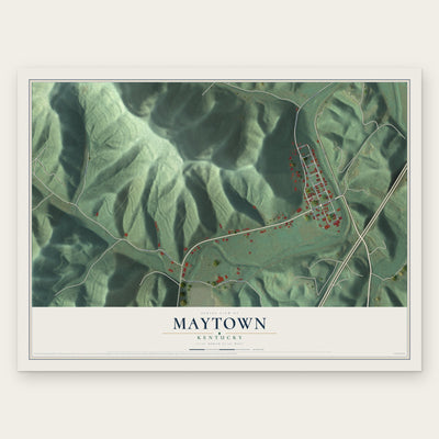 Maytown, Kentucky map print, the full design