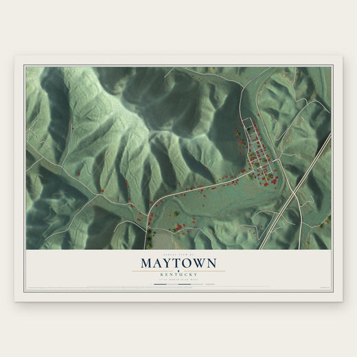 Maytown, Kentucky map print, the full design