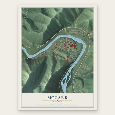 McCarr, Kentucky map print, the full design