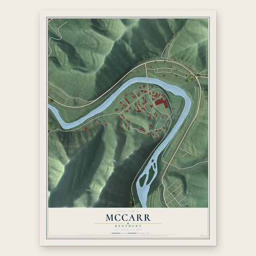 McCarr, Kentucky map print, the full design