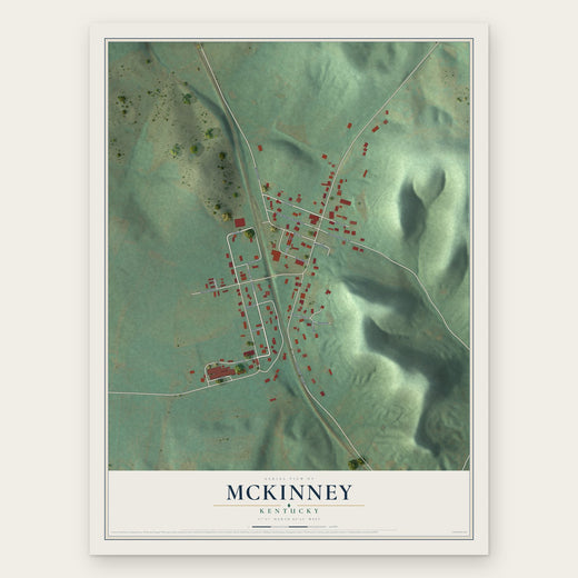McKinney, Kentucky map print, the full design