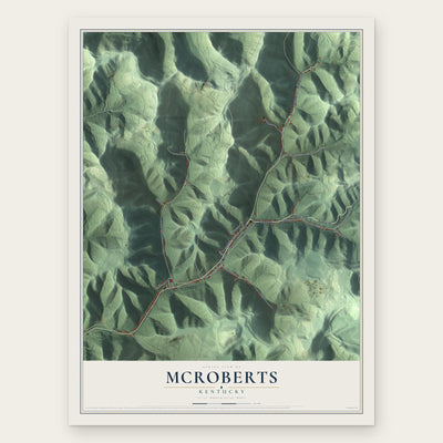 McRoberts, Kentucky map print, the full design