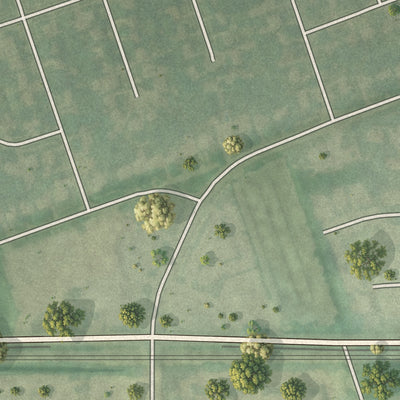 Close-up of the map of Meadowbrook Farm, Kentucky print showing street and building detail