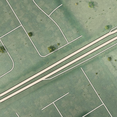 Second close-up of the map of Meadowview Estates, Kentucky print showing more streets and buildings