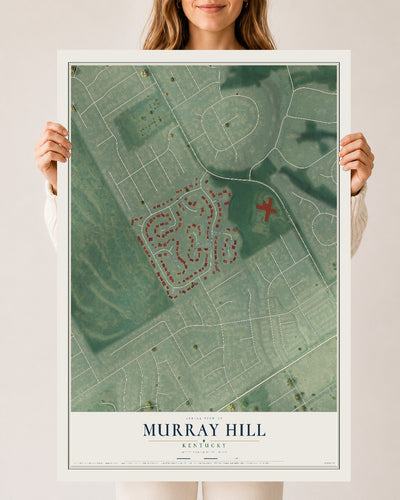 Map of Murray Hill, Kentucky, 24 x 36 inch unframed archival matte print