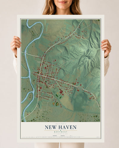 Map of New Haven, Kentucky, 24 x 36 inch unframed archival matte print