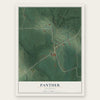 Panther, Kentucky map print, the full design
