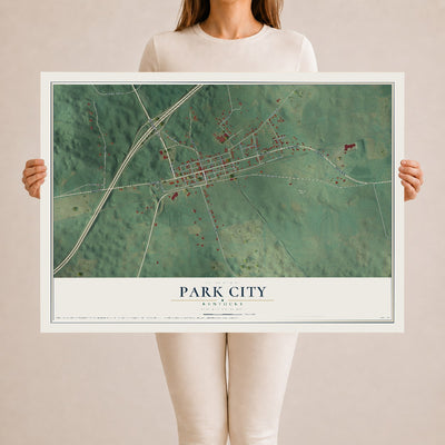 Map of Park City, Kentucky, 24 x 36 inch unframed archival matte print