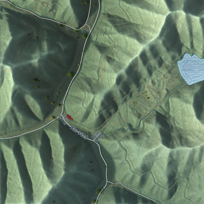 Close-up of the map of Phelps, Kentucky print showing street and building detail