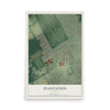 Map of Plantation, Kentucky, 12 x 18 inch unframed archival matte print